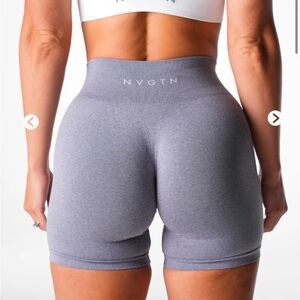 Grey Mid Rise Pro Seamless Shorts